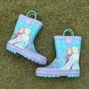 Kids Size 11/12 Disney Frozen Rain Boots Snow Waterproof